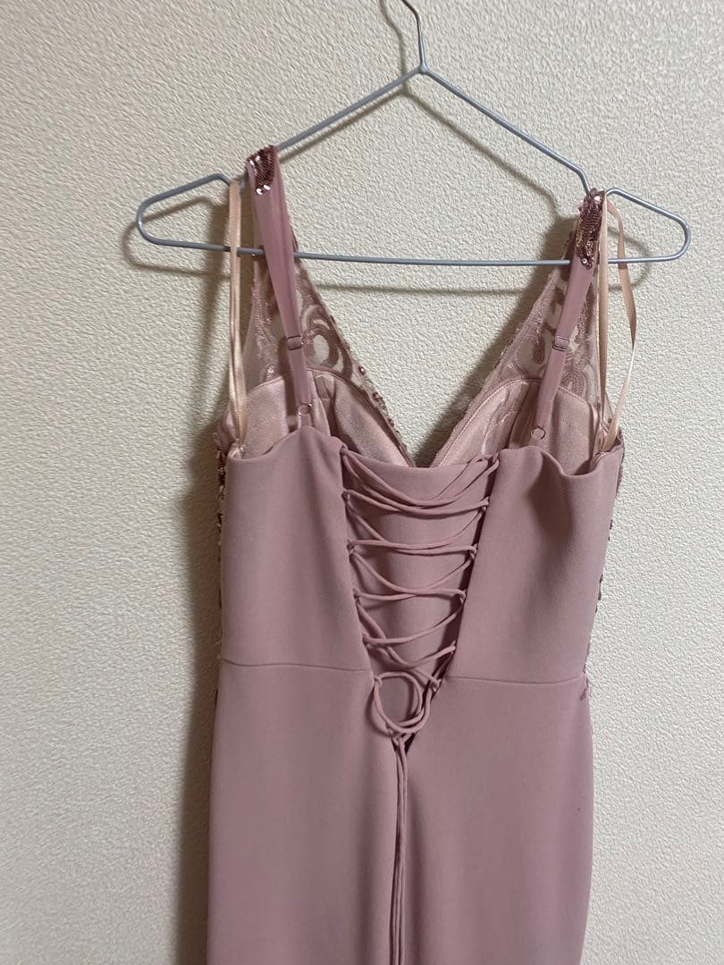 JEAN MACLEAN ジャンマクレーピンク刺繍マーメイド ロングドレス