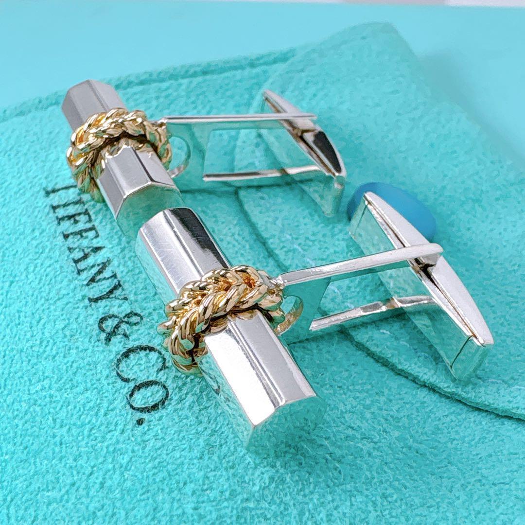 極美品 オールドティファニー カフス カフリンクス コンビ シルバー925