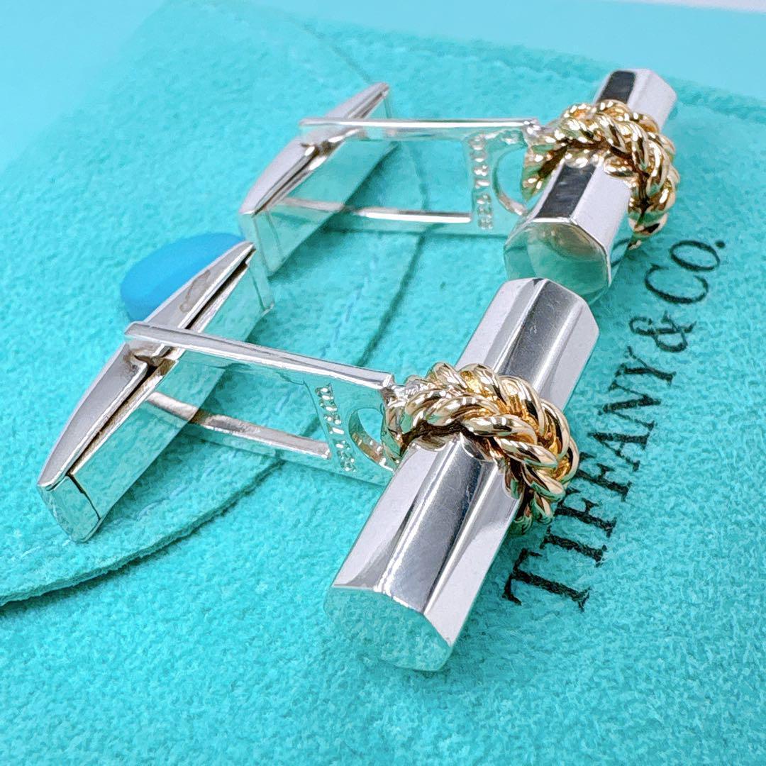 極美品 オールドティファニー カフス カフリンクス コンビ シルバー925