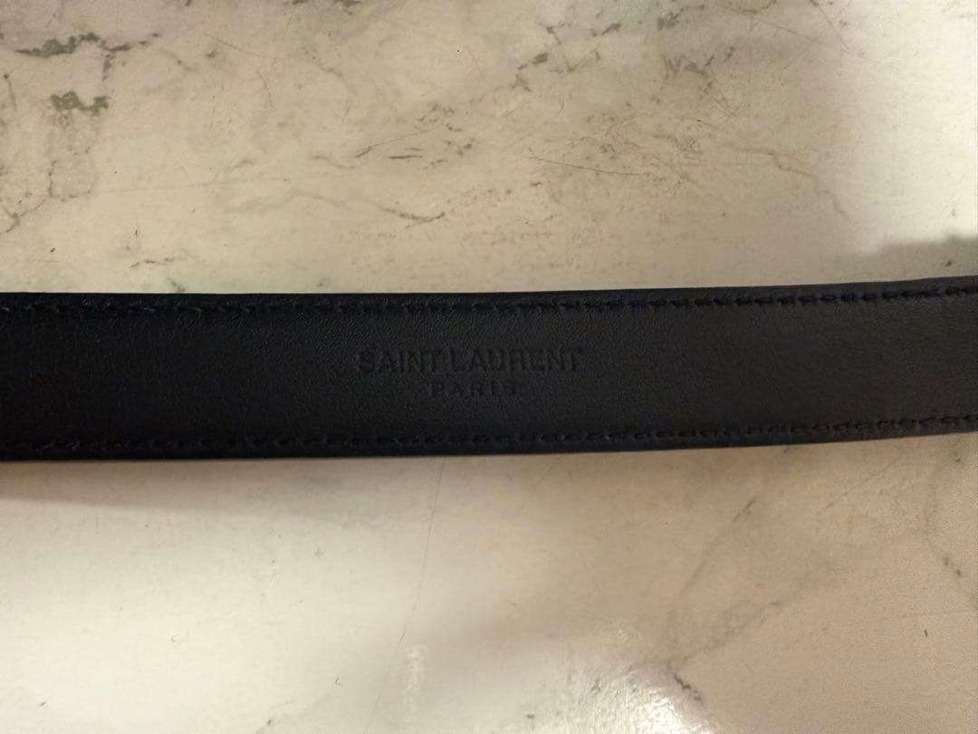 SAINT LAURENT (イヴサンローラン) ブラック レザー ベルト