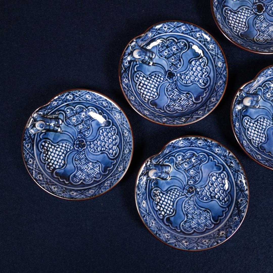 京焼 加藤利昇 祥瑞一閑人 小皿 5客 共箱