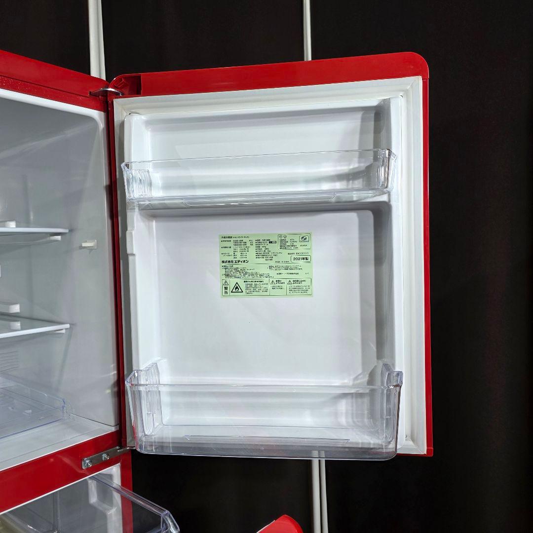 9707送料無料！レトロデザイン！eangle 2ドア 冷蔵庫