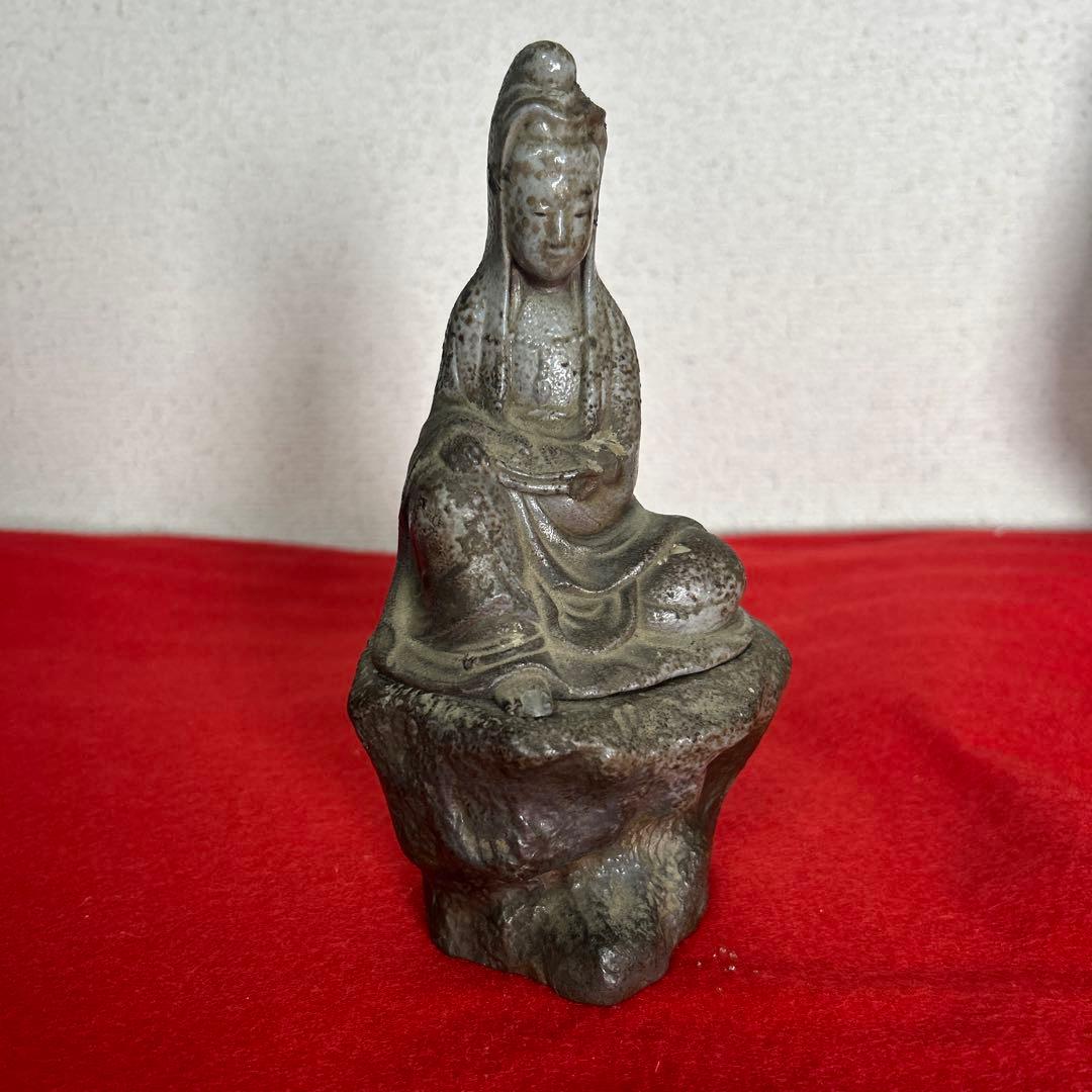 備前焼 名工　難波好陽 仏像　香炉❓貴重