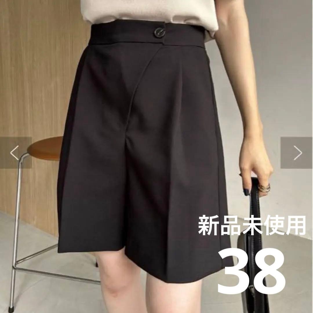 カプリシュレマージュ アシメショートパンツ ショートパンツ ブラック