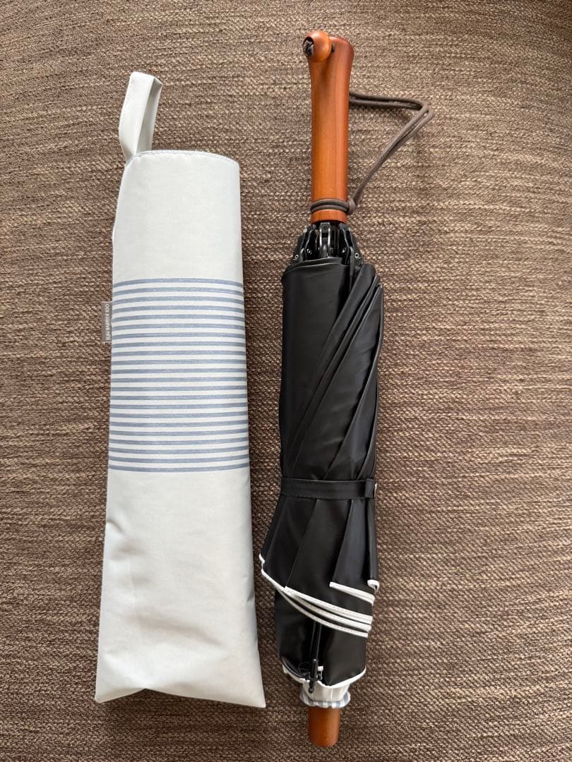 サンバリア 100 折りたたみ日傘 2段折 ボーダー