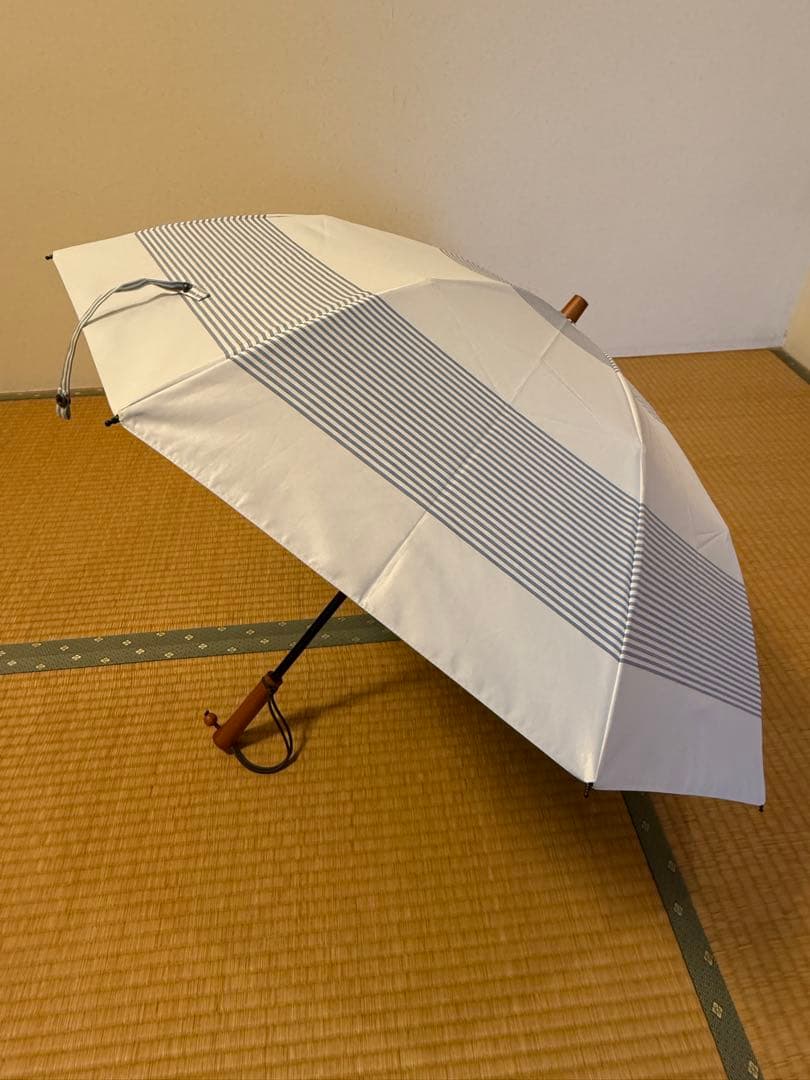 サンバリア 100 折りたたみ日傘 2段折 ボーダー