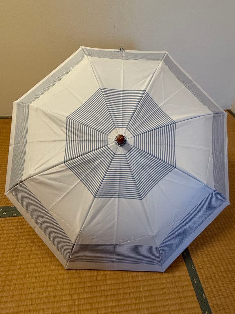 サンバリア 100 折りたたみ日傘 2段折 ボーダー