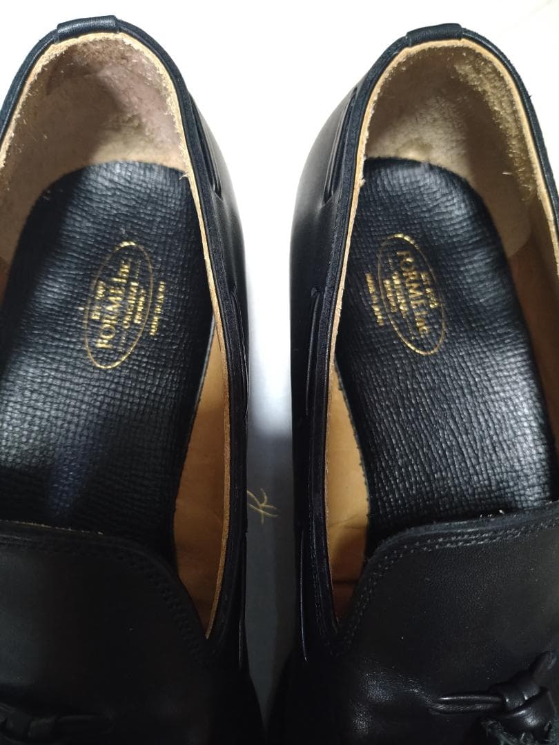 美品 フォルメ forme tassel loafer black 2 1/2