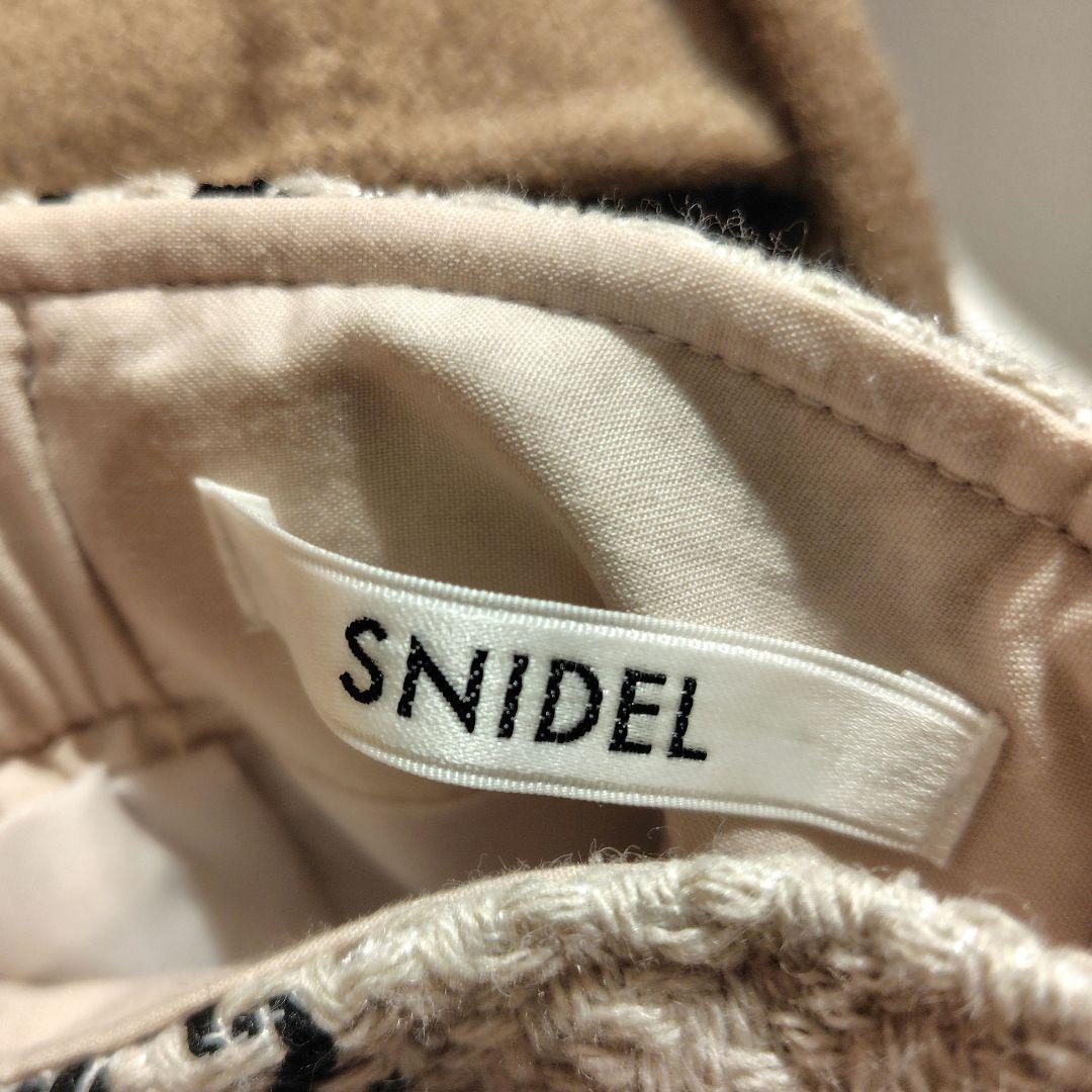 即購入OK♡SNIDEL ロービングチェックミニスカート アイボリー