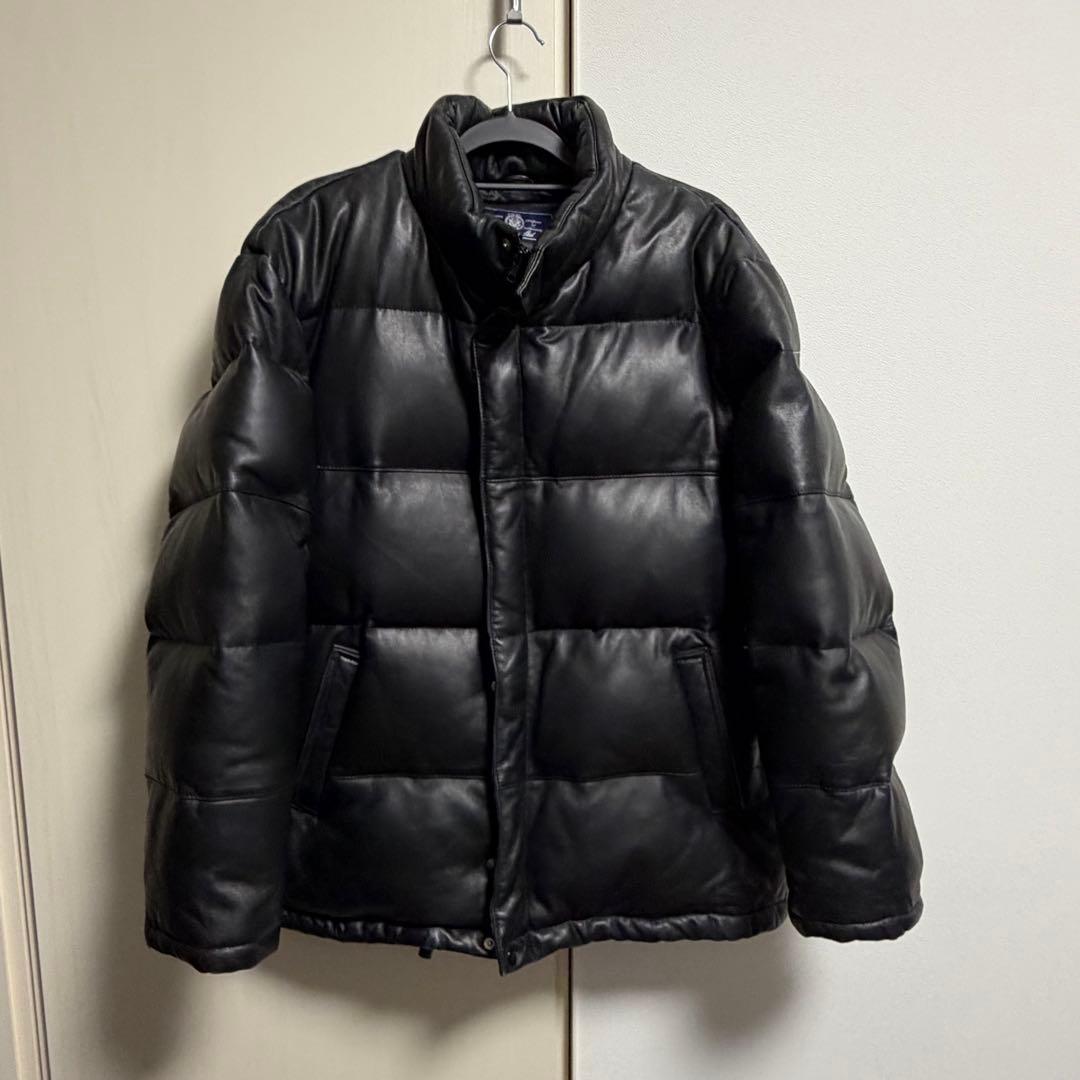 アヴィレックス の本革レザーダウンジャケット