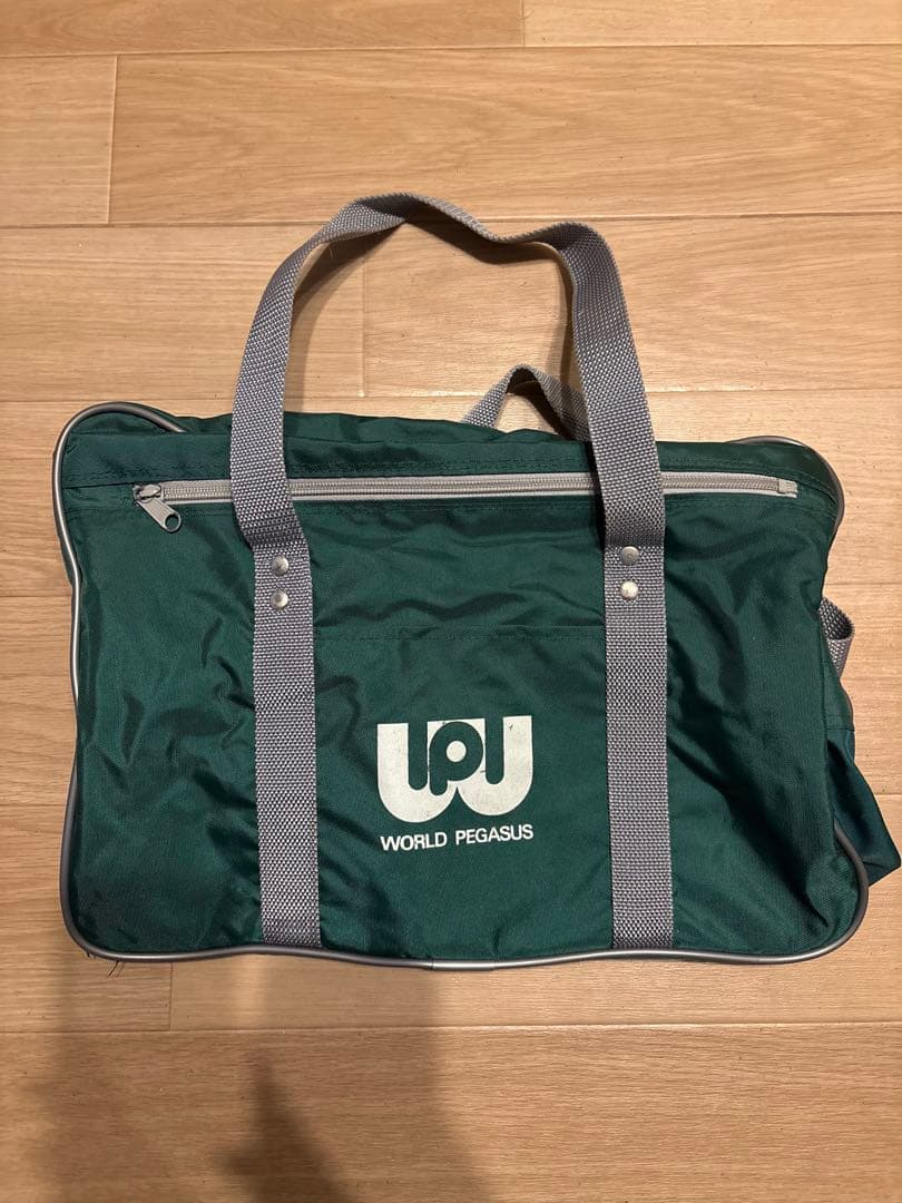 旧ワッペ　ワールドペガサス　ワッペ　緑　スクールバッグ