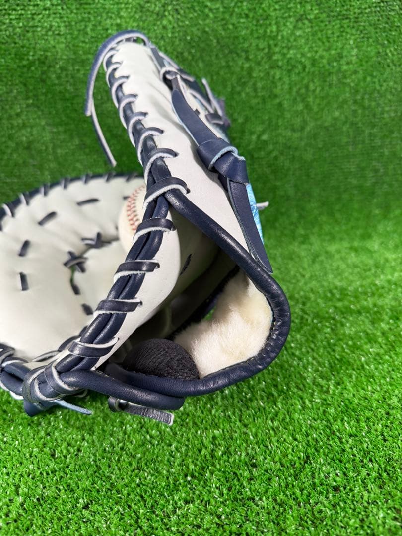 ミズノプロ　軟式オーダー　ファーストミット　ダイバーシティブルー　左投げ