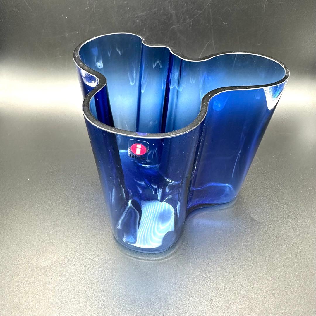  イッタラ　アアルトベース　12㎝高　ブルー　花瓶