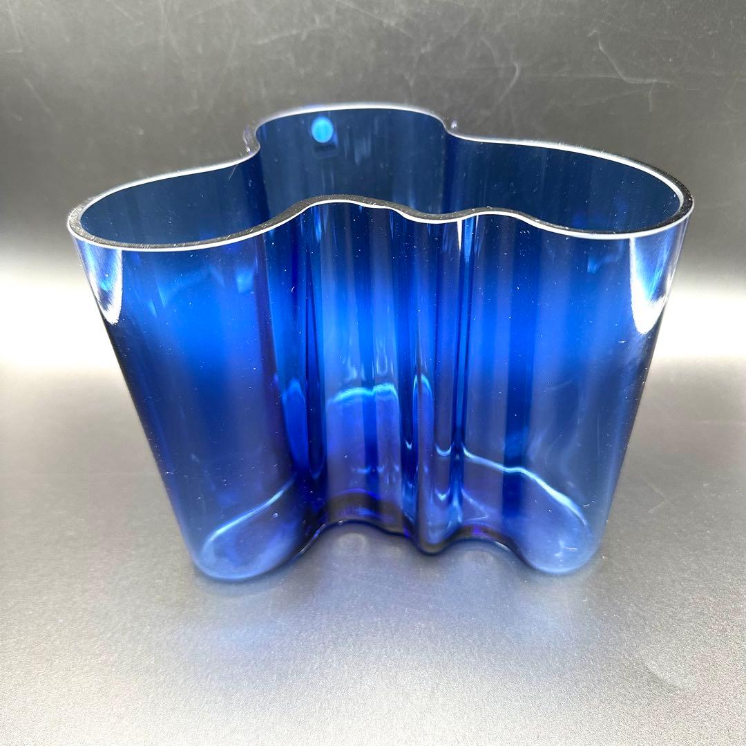  イッタラ　アアルトベース　12㎝高　ブルー　花瓶