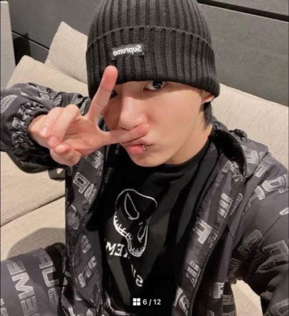 新品25SS supreme Overdyed Beanie Black 黒