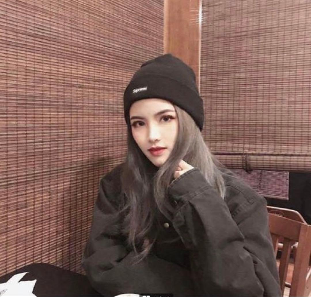 新品25SS supreme Overdyed Beanie Black 黒