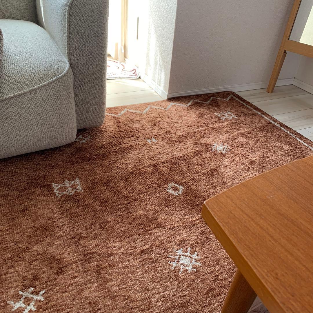 ウニコ SAMIRA(サミラ) ラグ テラコッタ 200×200