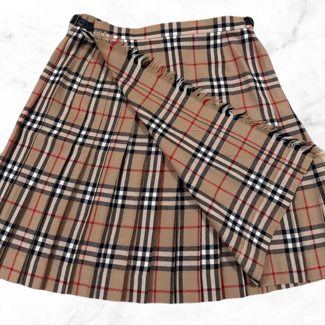 BURBERRY バーバリーブルーレーベル ノバチェック 巻きスカート 38