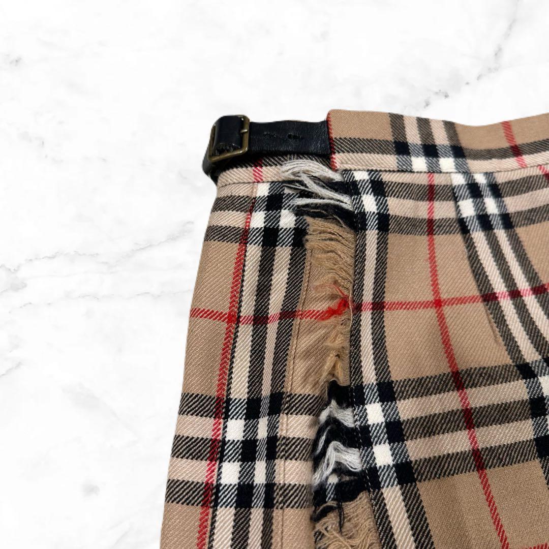 BURBERRY バーバリーブルーレーベル ノバチェック 巻きスカート 38