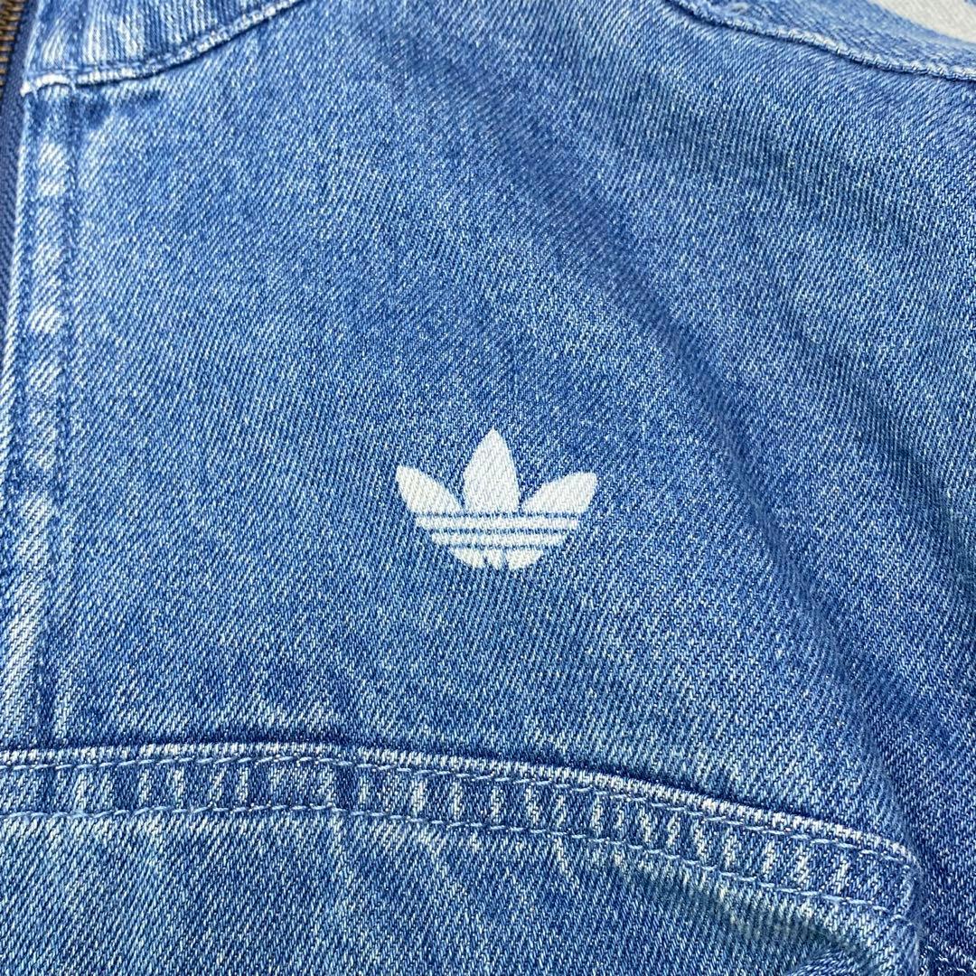 adidas デニムクロップド トラックトップ アディダス デニム Ｓ ブルー