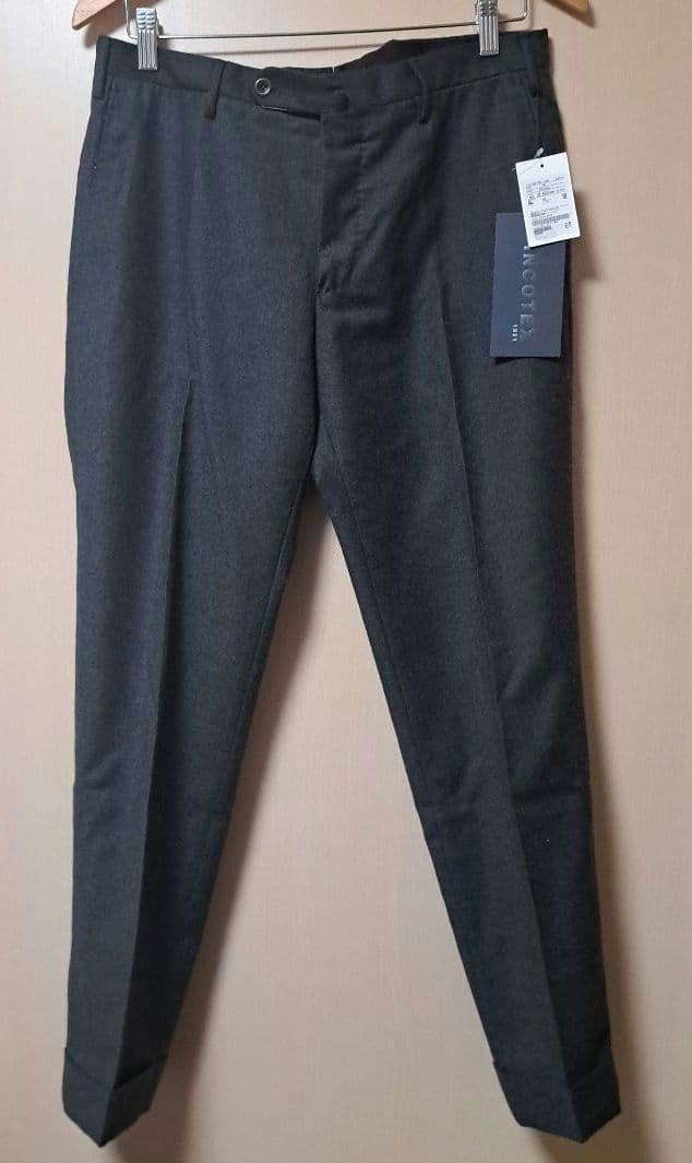 タグ付き美品♪INCOTEX48 フランネル35番ノープリーツ スラックス