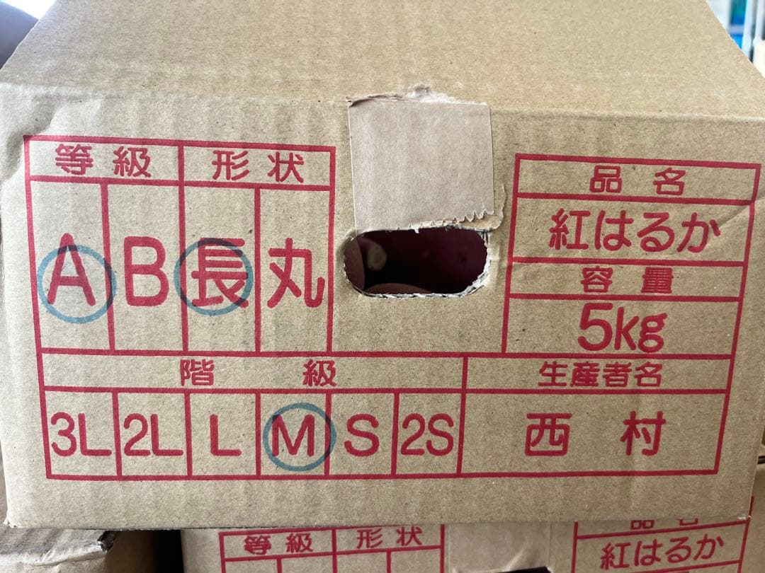 熊本県県産　新物紅はるかA品Mサイズ20キロ