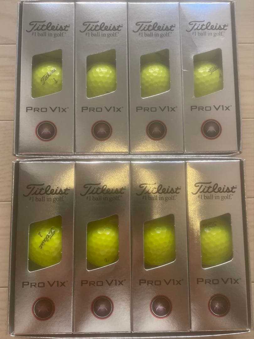 2025年タイトリストゴルフボール　プロPRO V1X イエロー2ダース新品