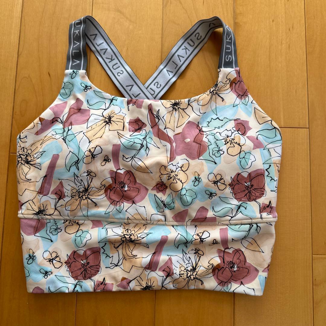 sukala ミックスフラワークロスロゴブラトップ Mサイズ