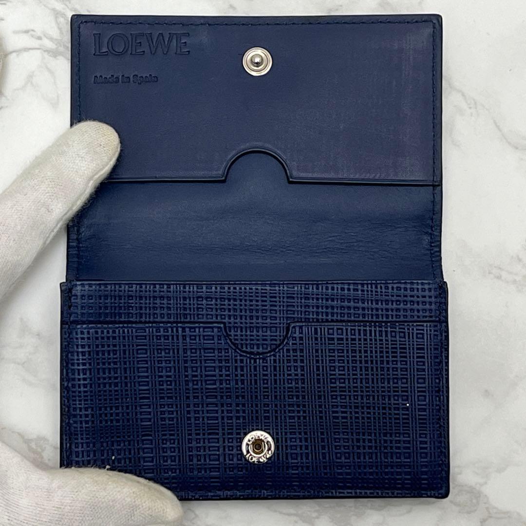 ロエベ ビジネスカードホルダー カードケース ネイビー LOEWE
