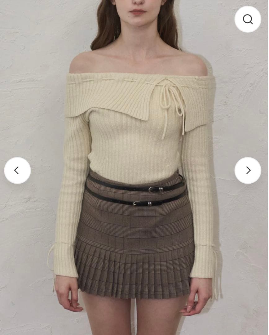 スカート YILON BELT CHECK MINI SKIRT