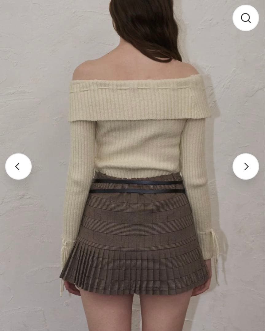 スカート YILON BELT CHECK MINI SKIRT