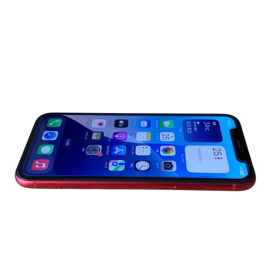 iPhone 11 レッド 128GB SIMフリー 大容量バッテリー 美品