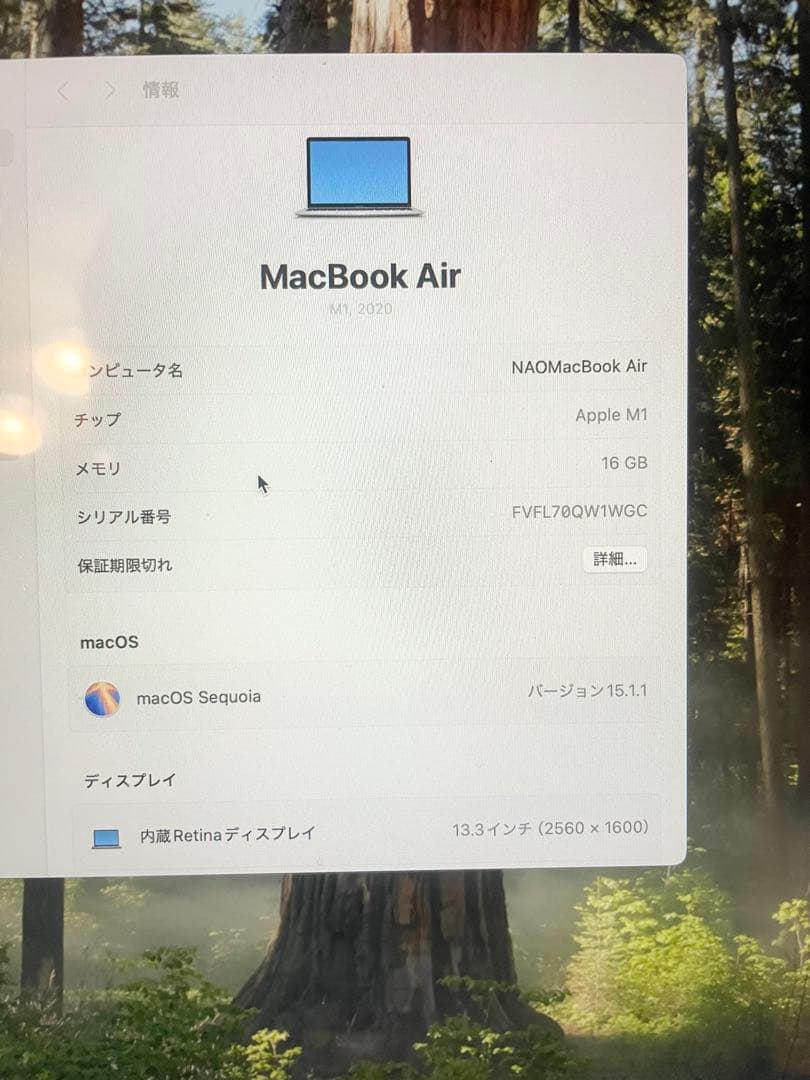 MacBook Air M1 2020 16GB 494GB ほぼ新品