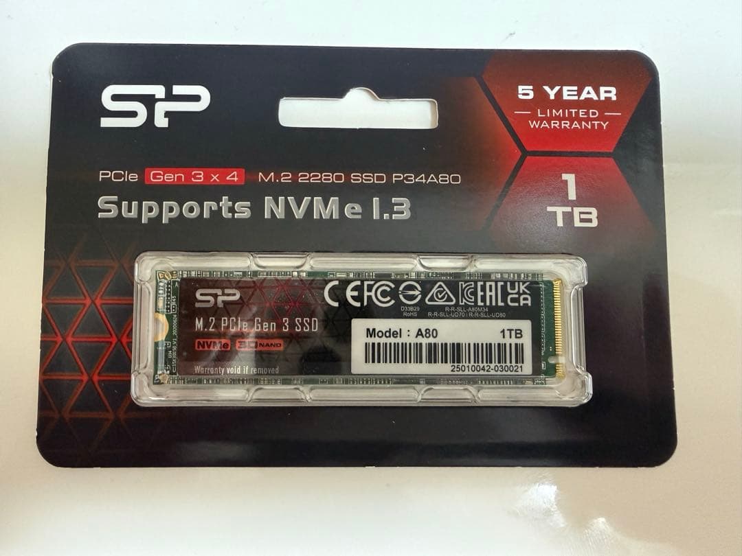 内蔵型SSD SP M.2 P34A80 NVMe SSD