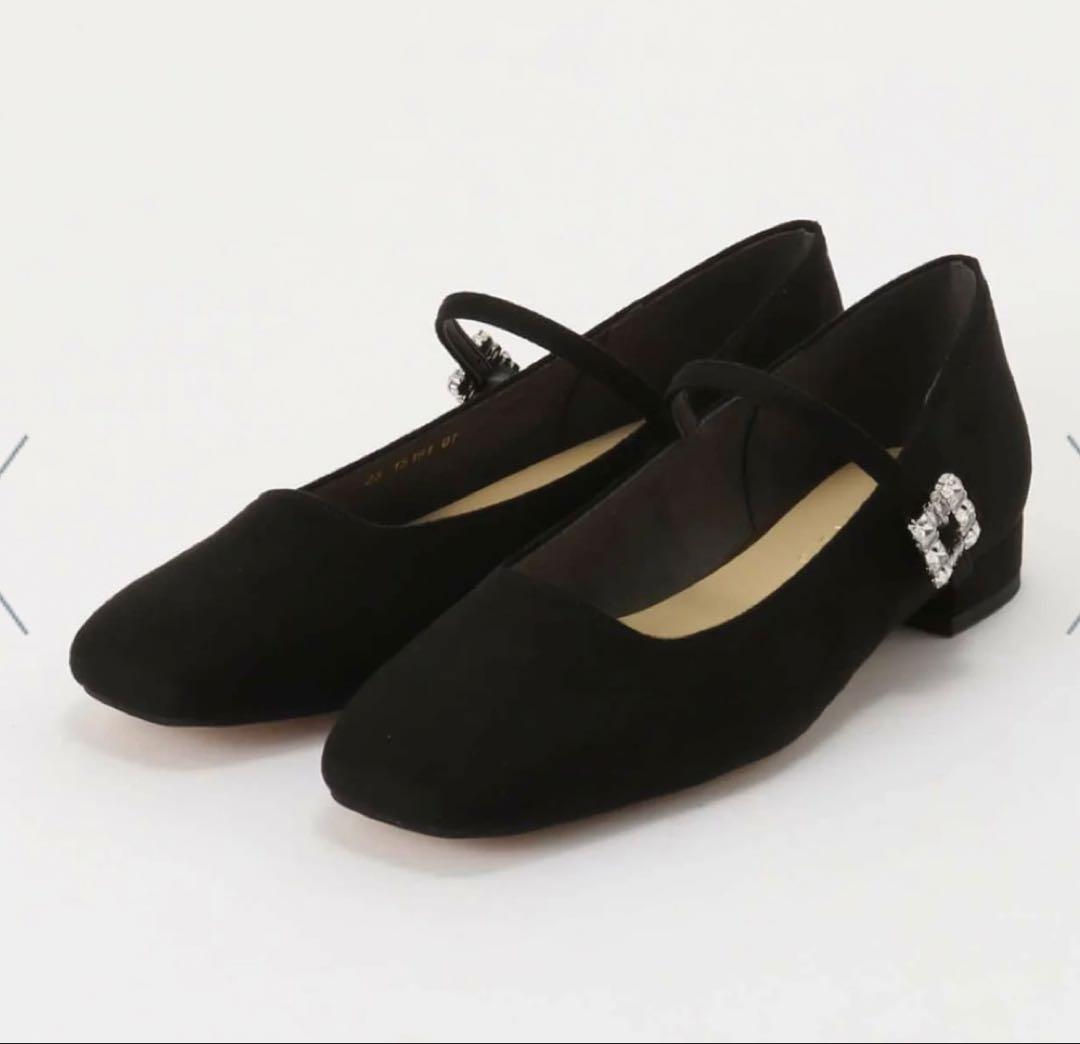 LE TALON スクエアビジューベルトメリージェーン