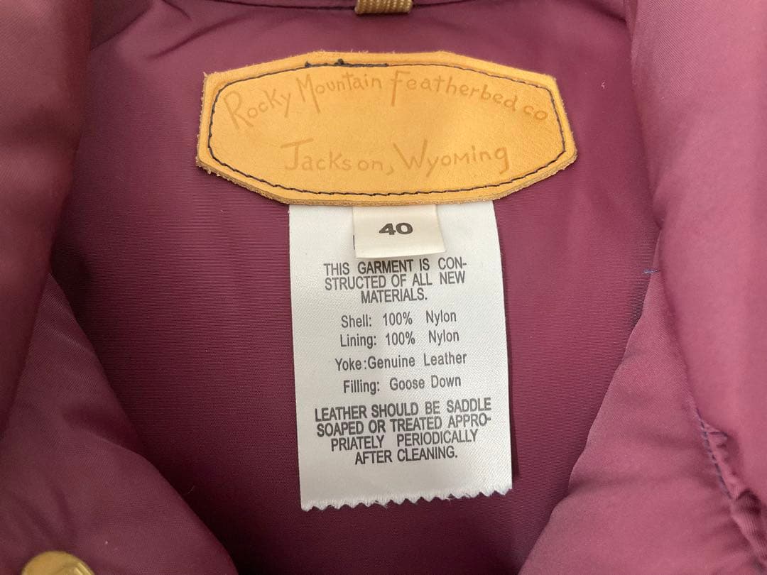 美品！Rocky Mountain Featherbed ダウンベスト 40