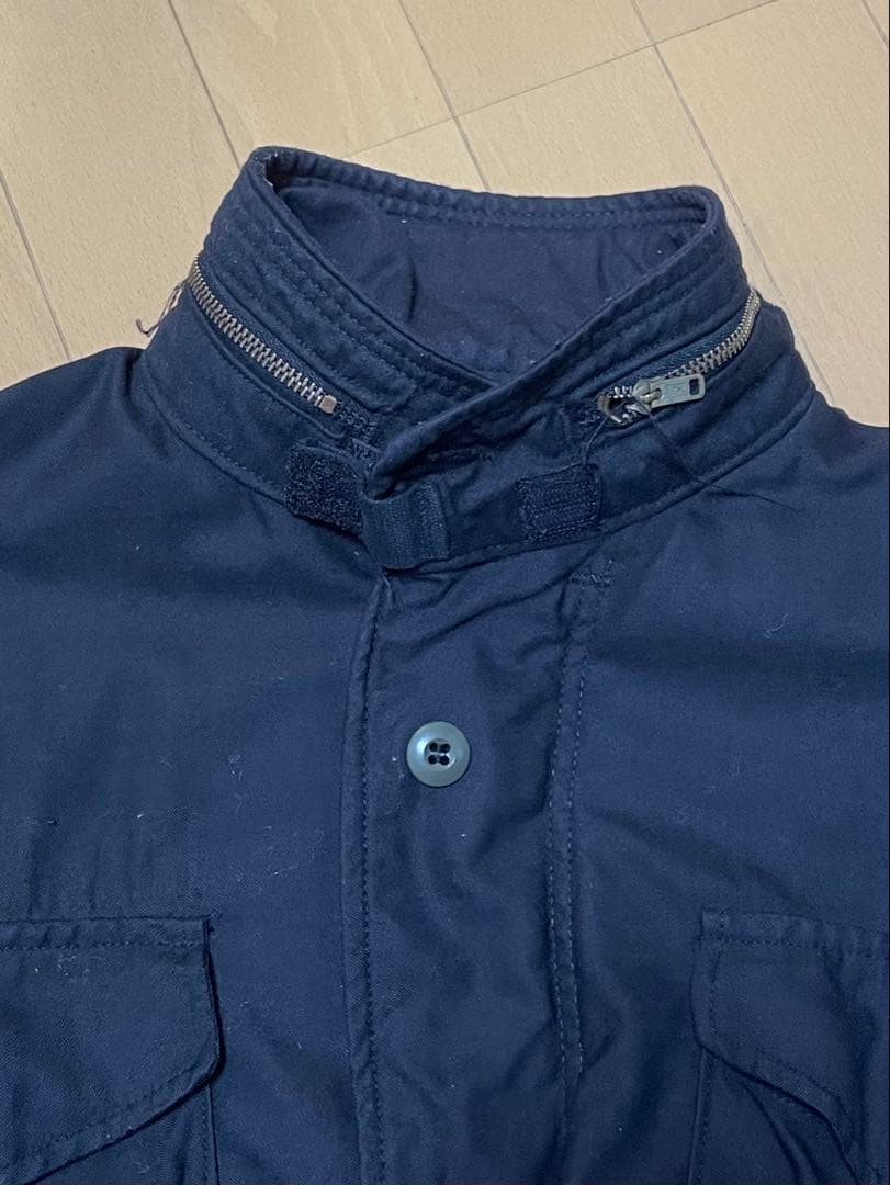 実物 M-65フィールドジャケット 黒染め M/S ディープブラック染め