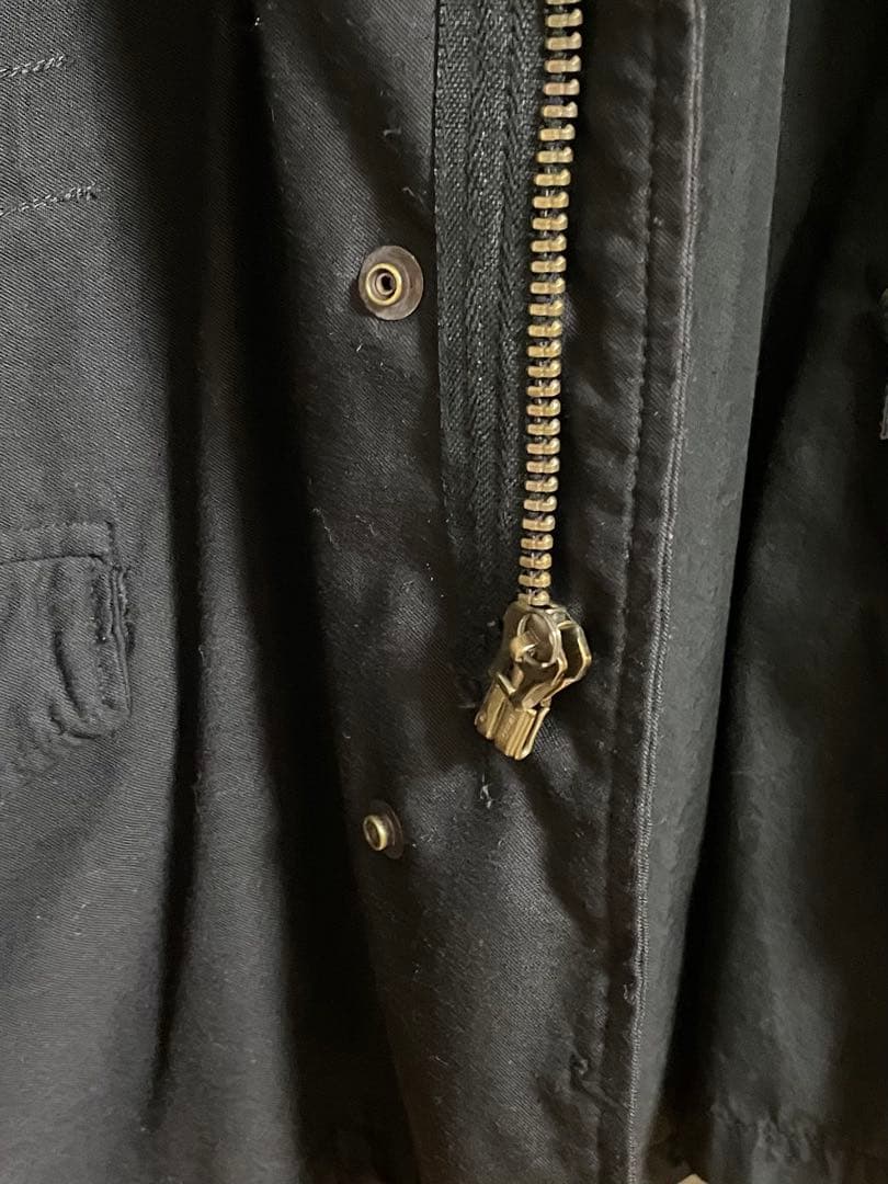 実物 M-65フィールドジャケット 黒染め M/S ディープブラック染め