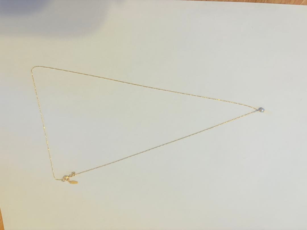 【週末特別SALE】アガット K18ネックレス D0.1ct 一粒ダイヤミル打ち