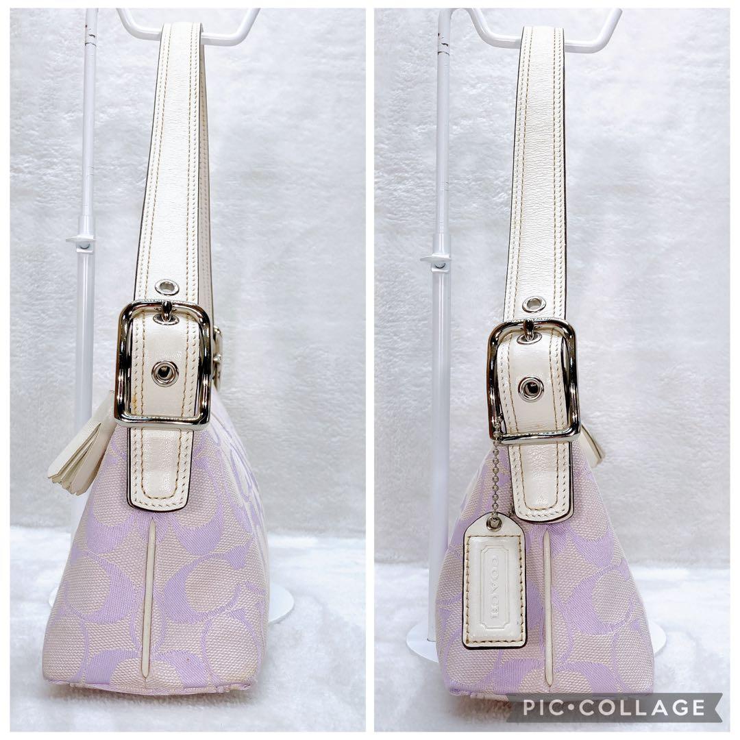 バッグ Coach Baguette Hampton Semi Demi Purple