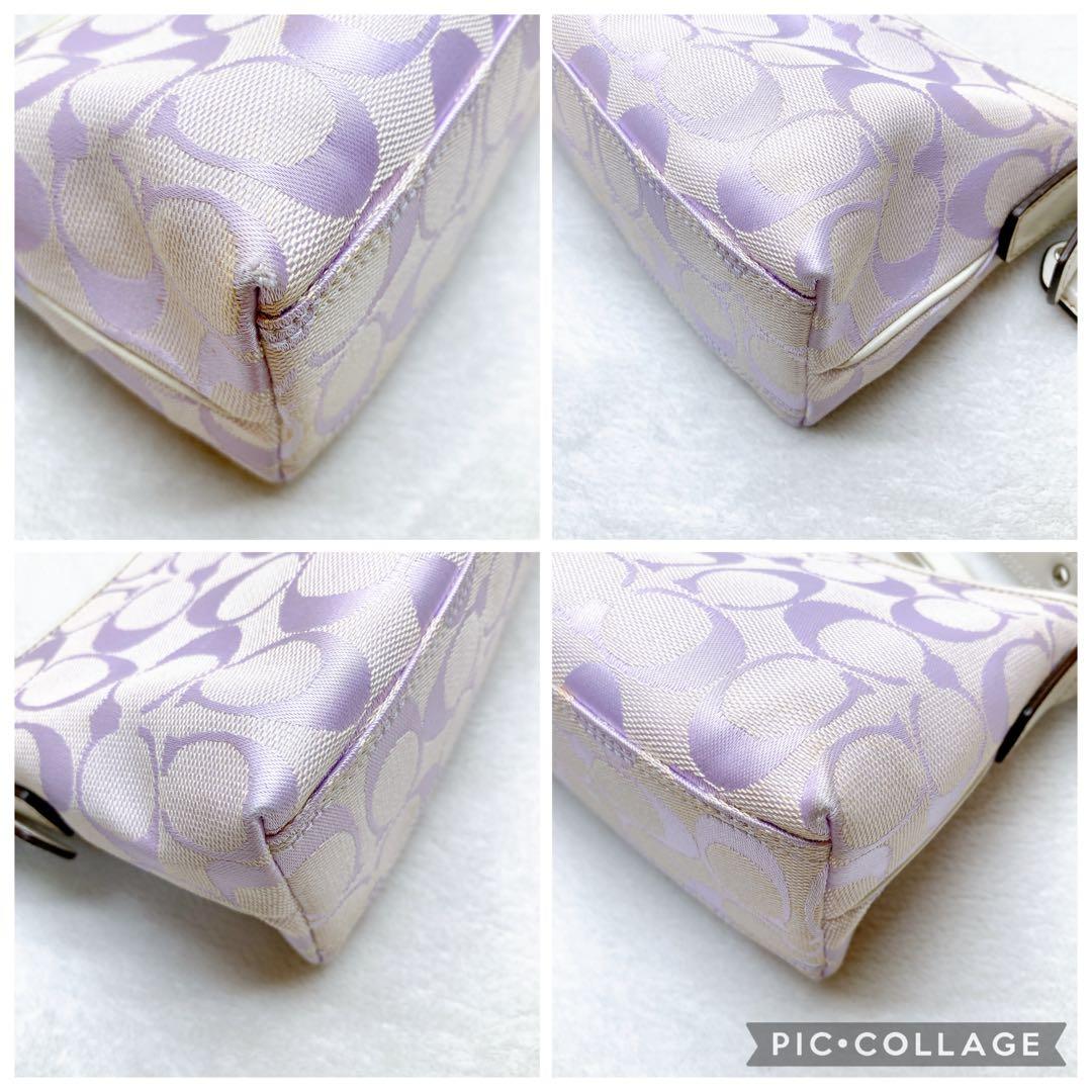 バッグ Coach Baguette Hampton Semi Demi Purple