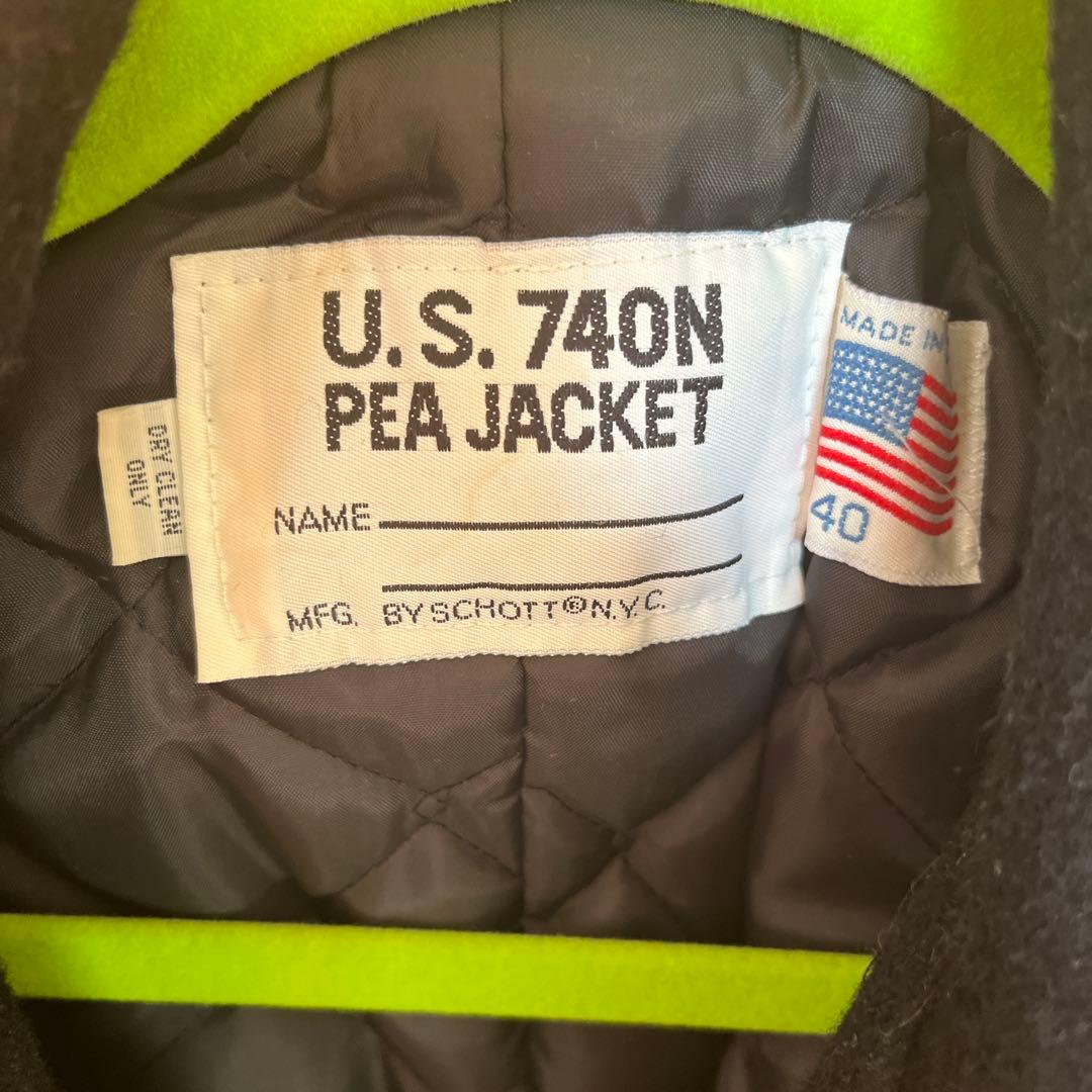 Schott NYC U.S. 740N Pea Jacket サイズ40