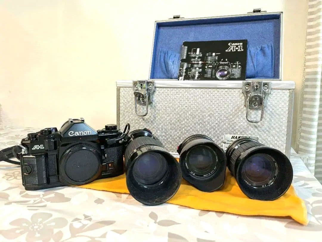 【ジャンク品】キヤノン CANON A-1　一眼レフ フィルムカメラ　セット