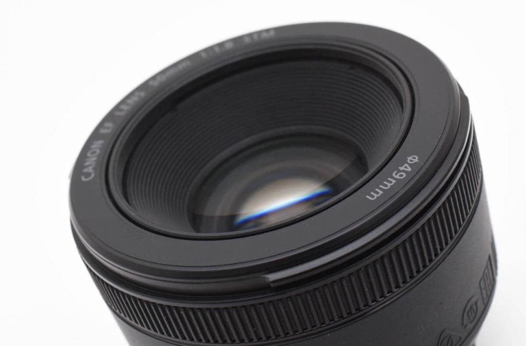 Canon 単焦点レンズ EF50mm F1.8 STM フード付き
