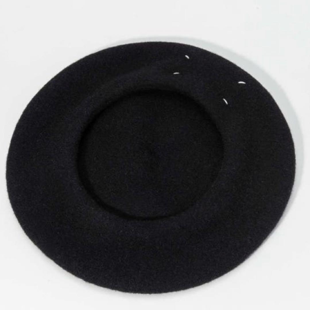 MAISON MARGIELA ブラック ベレー帽 マルジェラ