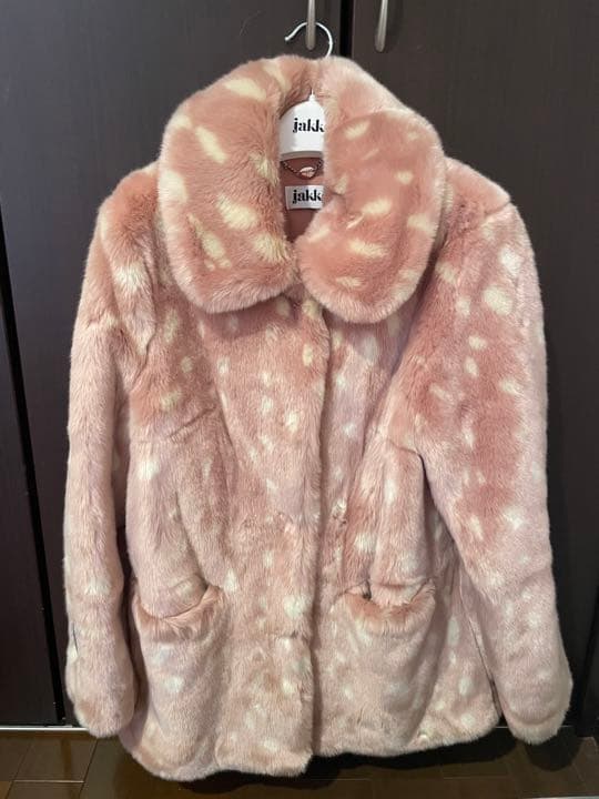 Jakke エコファーコート　ピンク　バンビ　美品