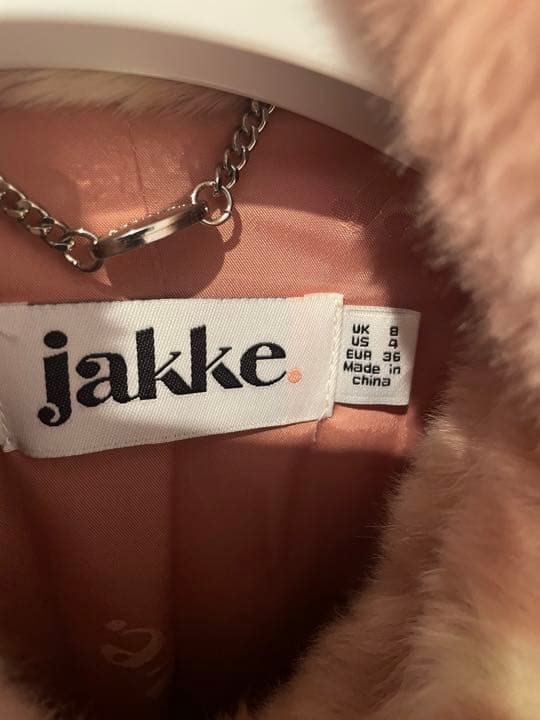 Jakke エコファーコート　ピンク　バンビ　美品