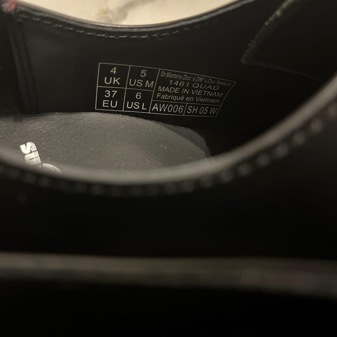 ♡ dr.martens 1461 quad UK4 黒 厚底 3ホール