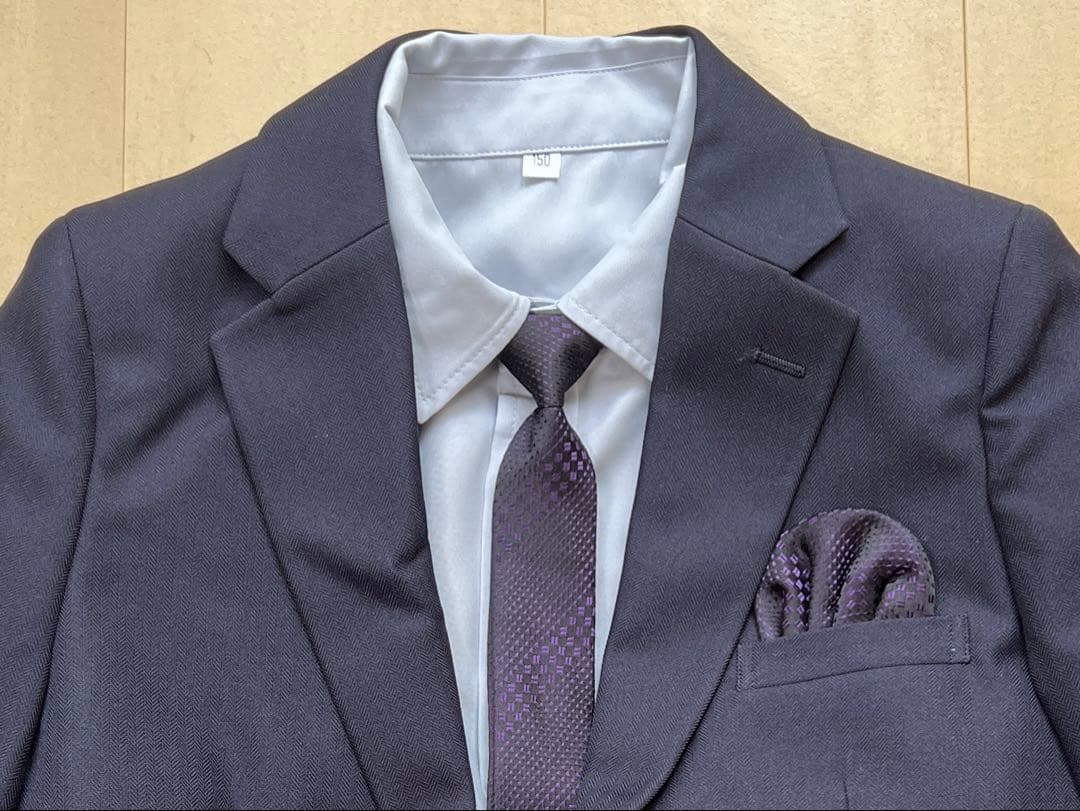 新品　150㎝　スーツ フォーマル 男子 5点 150 卒業式 　 七五三