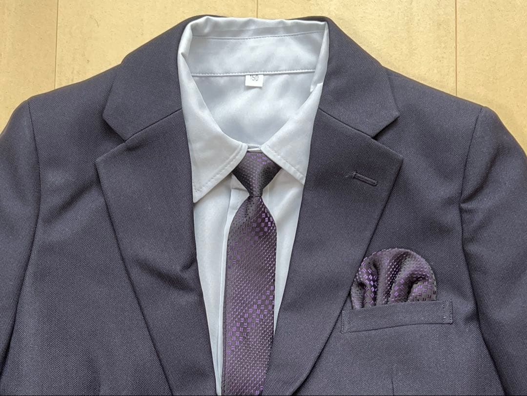 新品　150㎝　スーツ フォーマル 男子 5点 150 卒業式 　 七五三